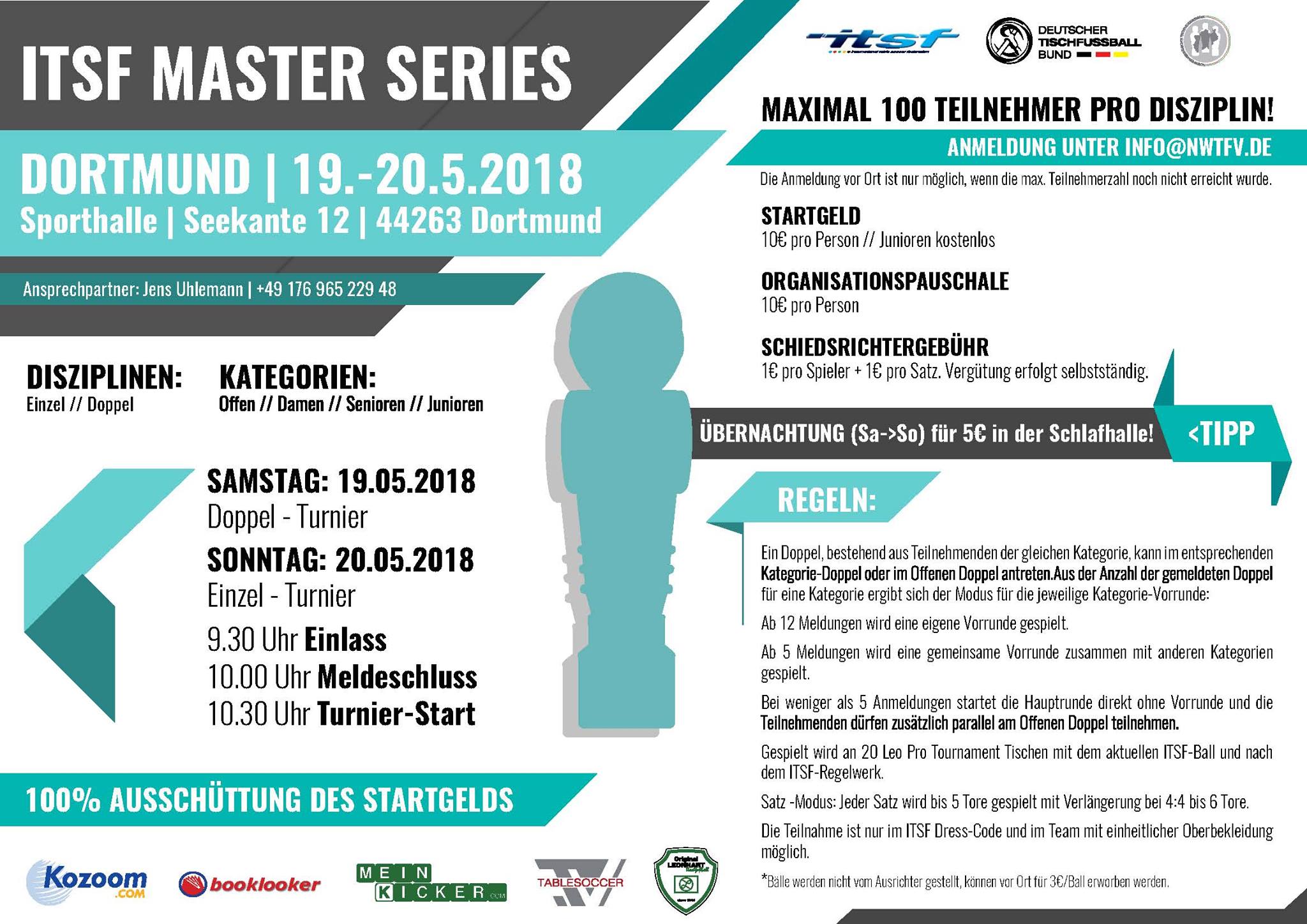 tischkicker masters turnier in dortmund 2018