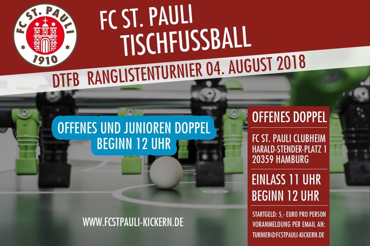 tischkicker turnier fc st. pauli august 2018