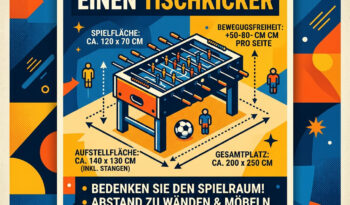Tischkicker Maße und Platzbedarf richtig planen