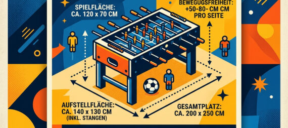 Tischkicker Maße und Platzbedarf richtig planen