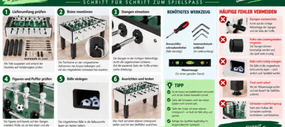 kickertisch aufbauen