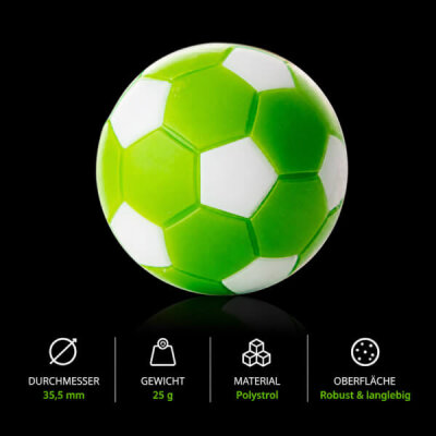 kickerball_fußball_optik_zweifarbig_grün_weiß_technische_daten