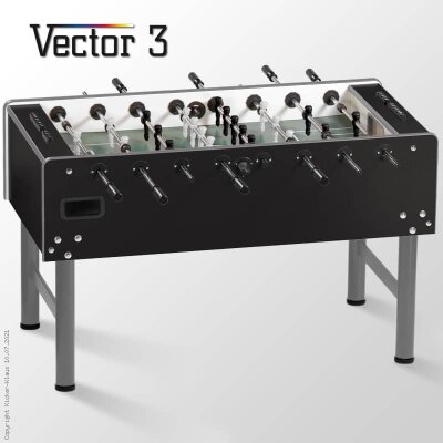 profi kickertisch vector in schwarz