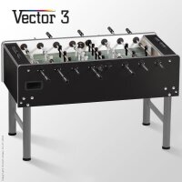 profi kickertisch vector in schwarz
