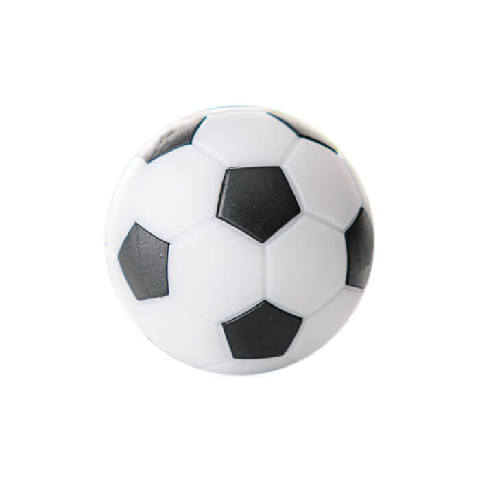 Kunststoff Kickerball mit Fussballmuster, schwarz-weiß
