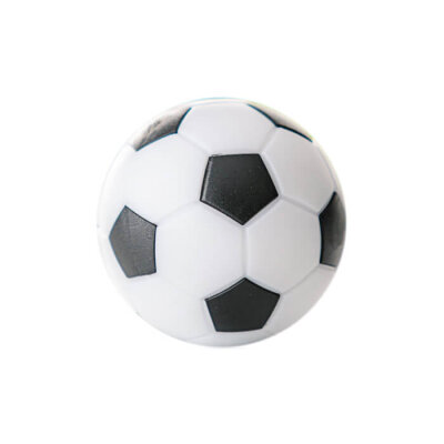 Kunststoff Kickerball mit Fussballmuster, schwarz-weiß