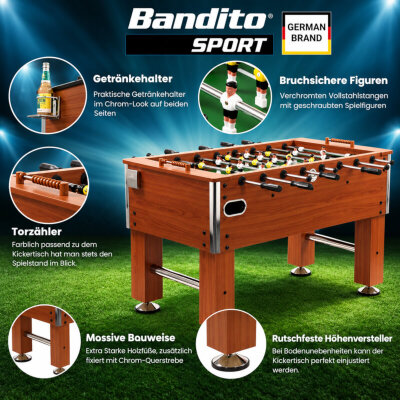 Tischkicker Profi Soccer Deluxe Holzdekor