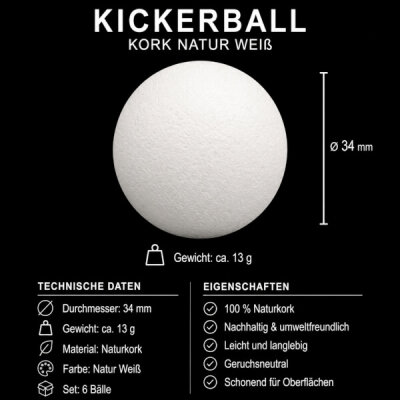 Kork Kickerball weiß
